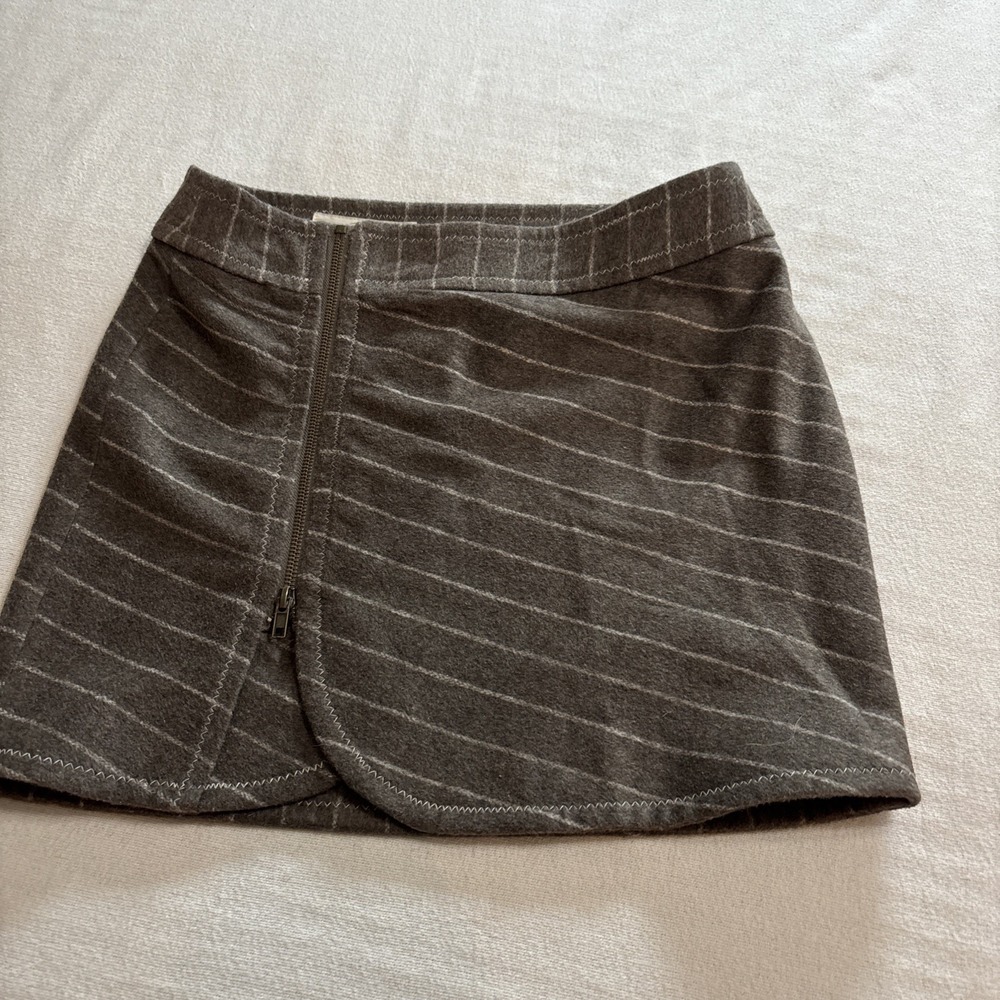 Purnell Santa Barbara Work Wear Mini Skirt Wool Blend Brown Size 2/26 Academia